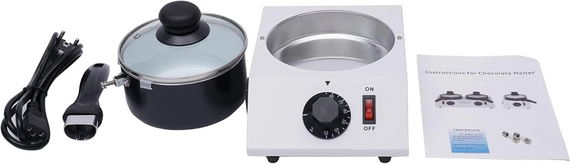 40W Elektrisches Schokofondue bis 2,2 Pfund Schokolade Schokofondue-Set Schokoladen-Fondue Einstellb