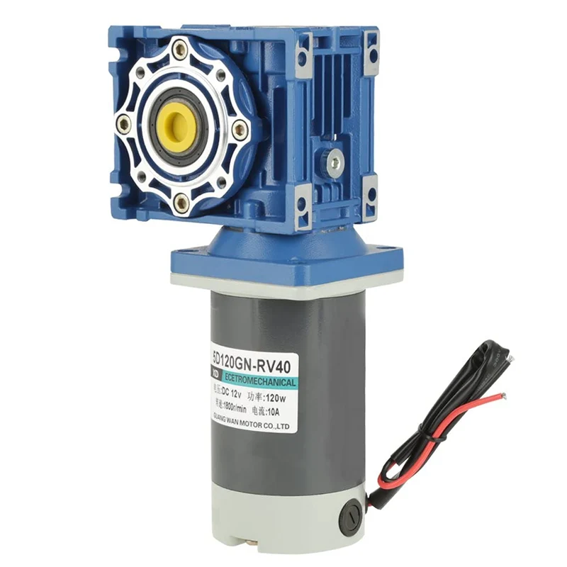 Walfront DC 120W 5D120GN-RV40 Schneckengetriebe Motor mit Selbstverriegelung Drehzahl einstellbar CW
