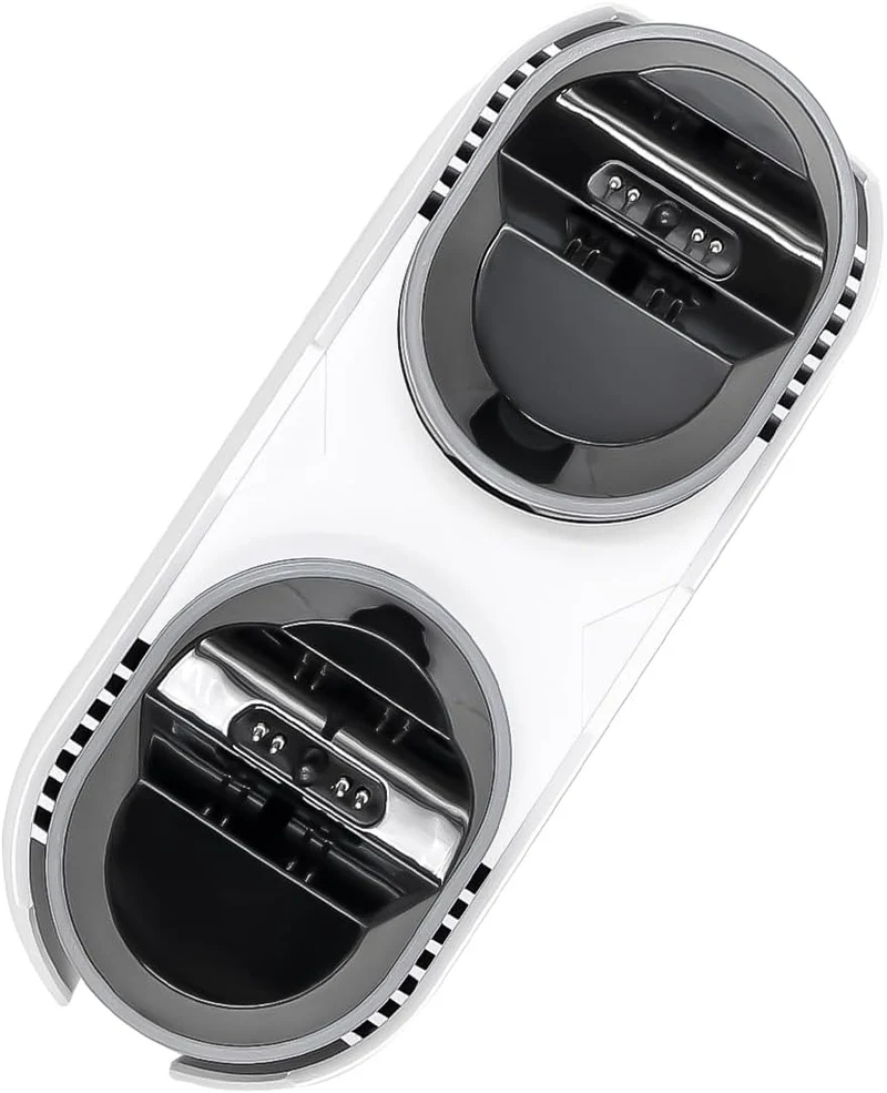 POFET PS5 Schnellladestation für PS5 DualSense Controller Ladestation mit RGB-LED-Lichtanzeigen, Tri