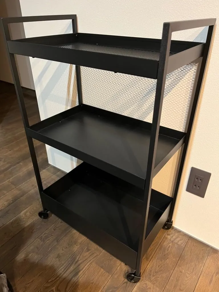 IKEA NISSAFORS Servierwagen in schwarz; (50.5x30x83cm)