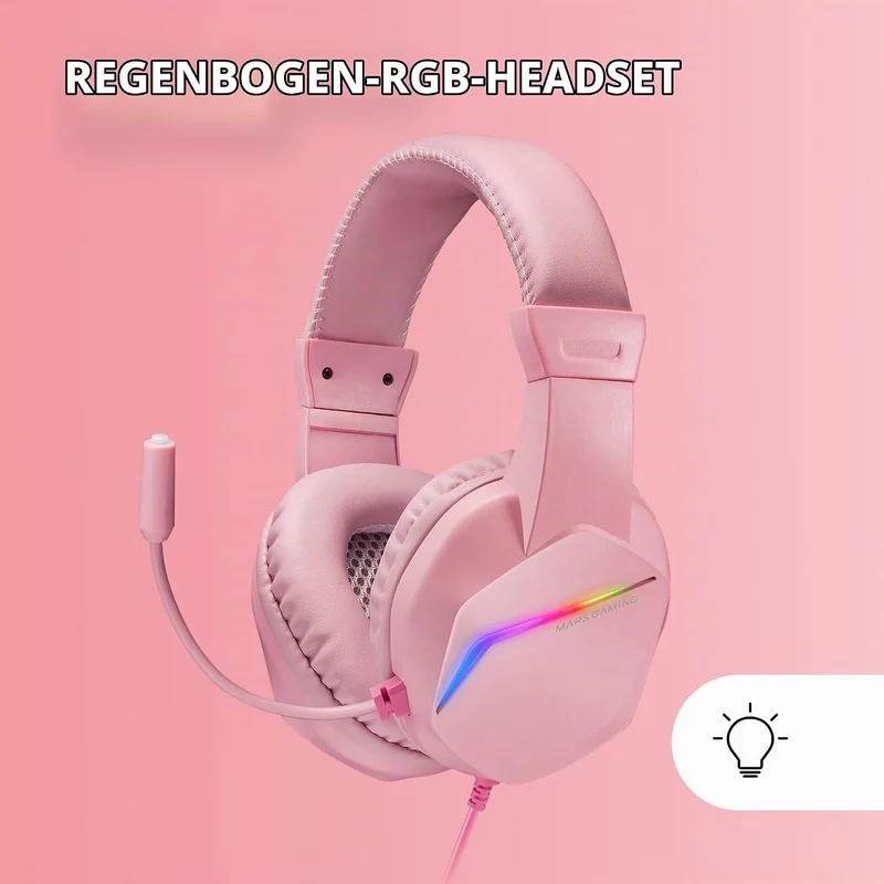 MARSGAMING MCP-RGB3, Pack Gaming-Tastatur Fixed RGB + Gaming-Maus RGB Flow 3200 DPI + Headset Over-E