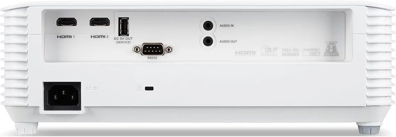 Acer X1528 DLP-Beamer - 1080p Full HD (1.920 x 1.080 Pixel), 5.200 ANSI Lumen, 10.000:1 Kontrast, 3D