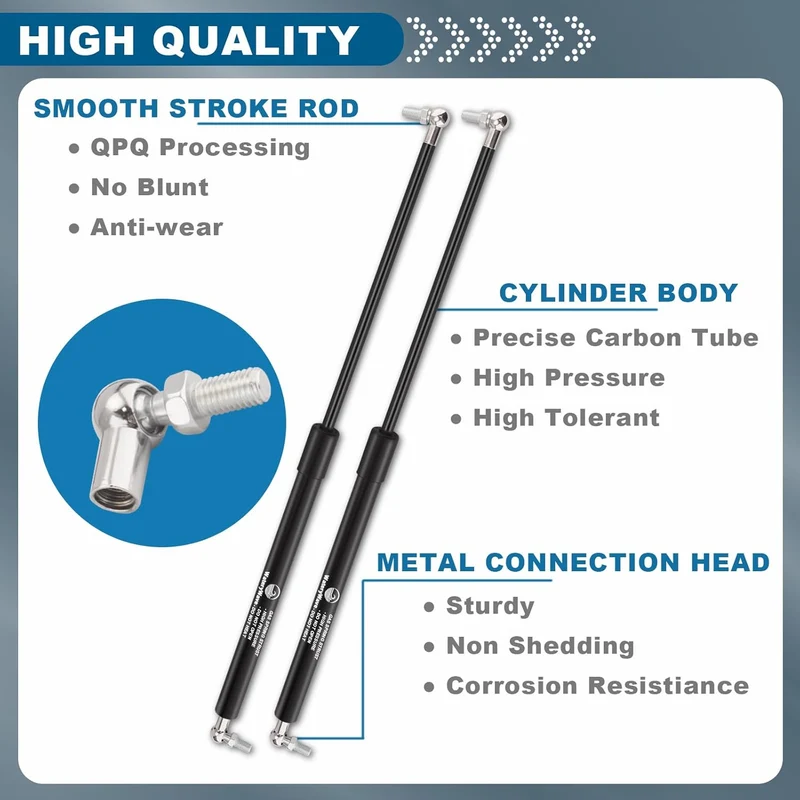 2Pcs 500MM 600N Universal Gasdruckfeder mit Kugelgelenkköpfen Kofferraum-gasfeder Gasdruckdämpfer fü
