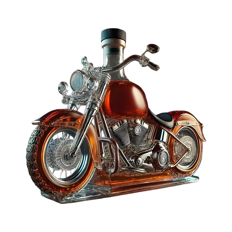 Glasflasche Motorrad Whisky Dekanter, Motorrad Wein Dekanter, Motorradglas Leere Flasche, Lustige Ge