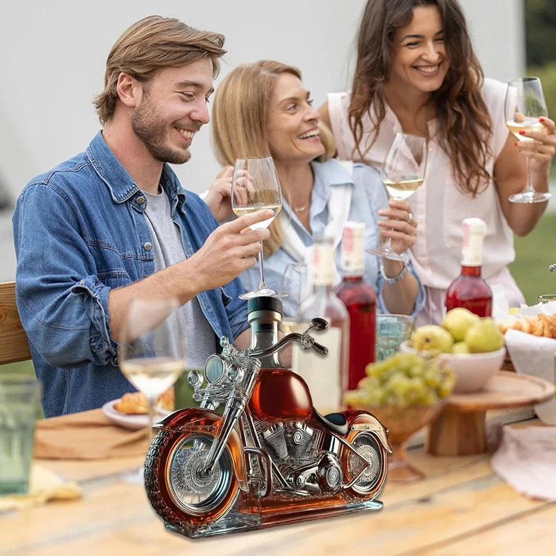Glasflasche Motorrad Whisky Dekanter, Motorrad Wein Dekanter, Motorradglas Leere Flasche, Lustige Ge
