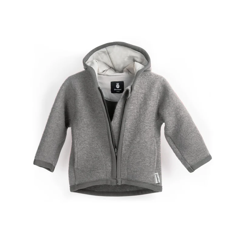 Ehrenkind® Walkjacke Gr. 134/140 | Jacke für Kinder aus Merino Schurwolle mit Reissverschluss | Walk