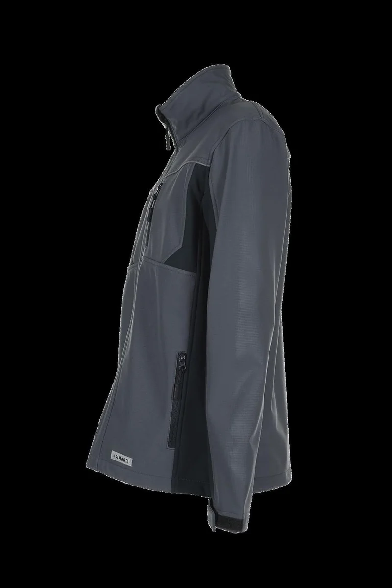 Planam Highline Herren Winter Softshelljacke schiefer schwarz rot Modell 2382 Grösse XL XL schiefer/