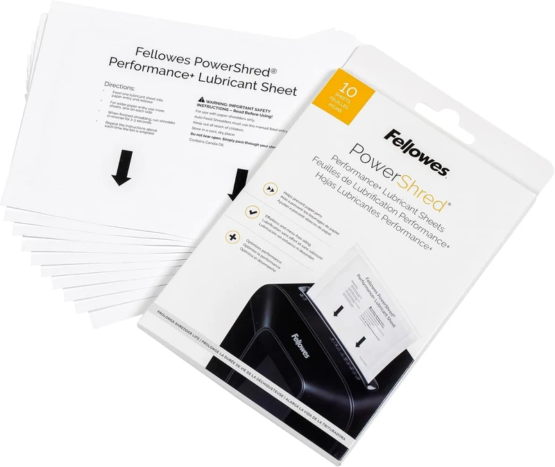Fellowes Powershred Performance Aktenvernichter Schmiermittel Blätter mit Papier Aktenvernichter Öl