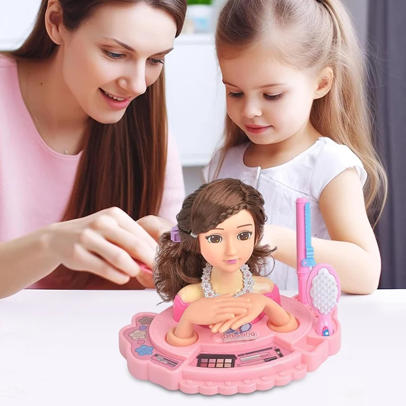 Make Up Und Haarstyling Puppenkopfspielzeug, Make Up Friseur Puppenstyling Kopfspielzeug Mit Haarzub