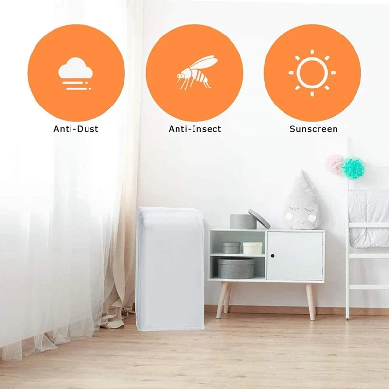 2 Stück Tragbare Abdeckung für Klimaanlage, Universelle Staubdichte Abdeckung für Mobile Klimaanlage