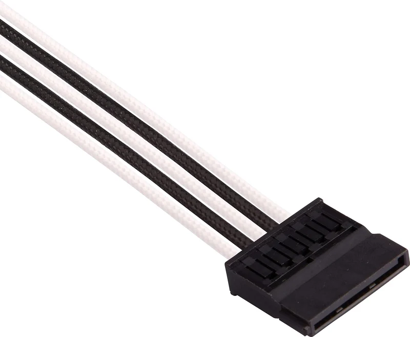 Corsair Premium Sleeved Netzteil Pro-Kabel-Set Typ4 (Generation 4-Serie) Weiss/Schwarz Pro-Set Weiss