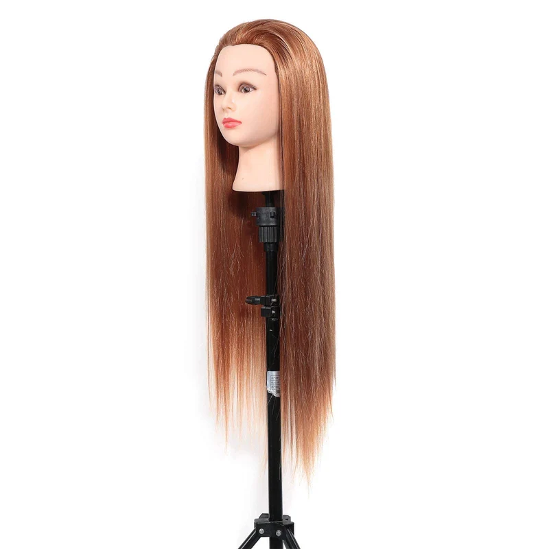 Trainingsköpfe,24'' Synthetische Haare Mannequin zum frisieren,Hochtemperaturfaser Haar Hairdressing