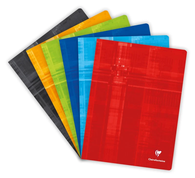 Clairefontaine 63365C - Packung mit 10 Heften DIN A4+ 24x32cm, liniert mit Rand, 90g, geheftet, 48 B