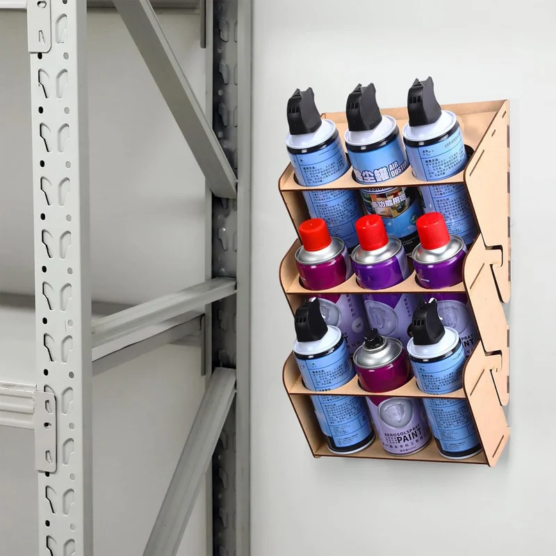 Spray Paint Storage Rack - 2er-Pack Sprühdosen Halterung, Grosser Kapazität Sprühflaschenregal, Wand