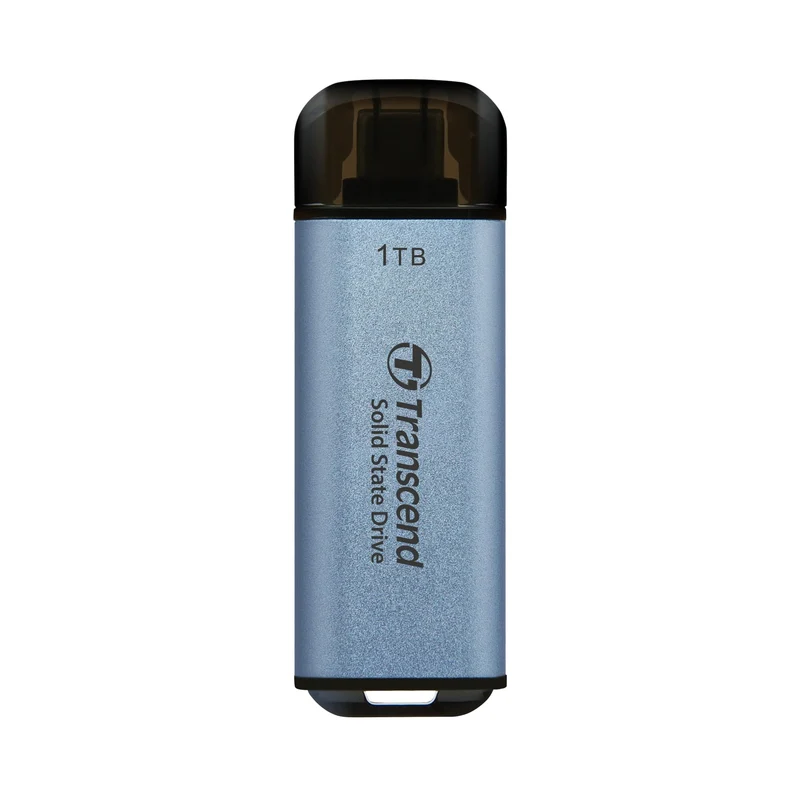 Transcend Portable SSD ESD300C 1TB USB Typ-C 10 Gbit/s PS4/PS5-kompatibel, Blau – TS1TESD300C