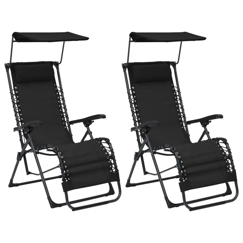 vidaXL 2X Liegestuhl Klappbar Gartenstuhl Sonnenliege Relaxliege Gartenliege Strandliege Campingstuh