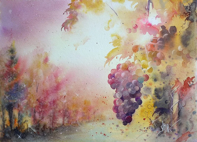 Clairefontaine 96421C Malblock, 4-seitig verleimt Aquarellpapier Torchon Wolke, Fontaine/Hadern, 24