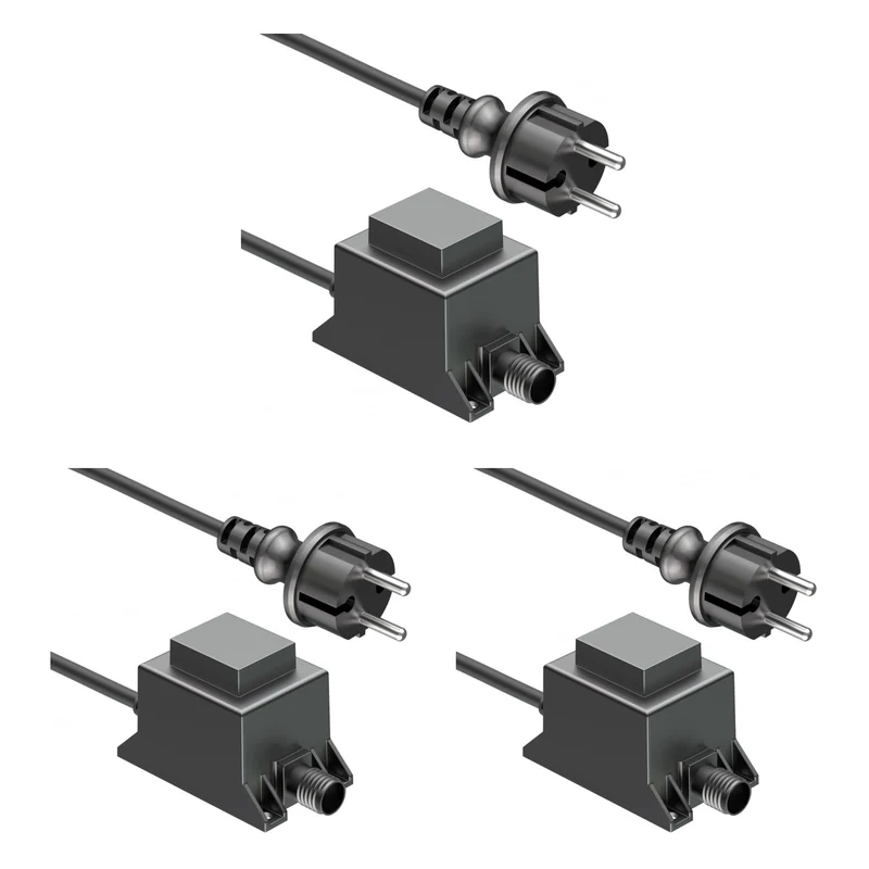 ledscom.de 20W LED Trafo-Trafo/Transformator für Stecksystem NEMO, Stecker, 12V AC, schwarz, IP65, 3