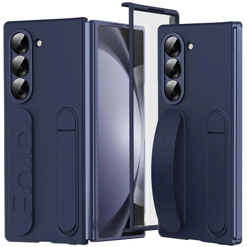 NINKI Kompatibel mit Samsung Galaxy Z Fold 5 Hülle mit Armband Samsung z fold 5 Handyhülle mit Ständ