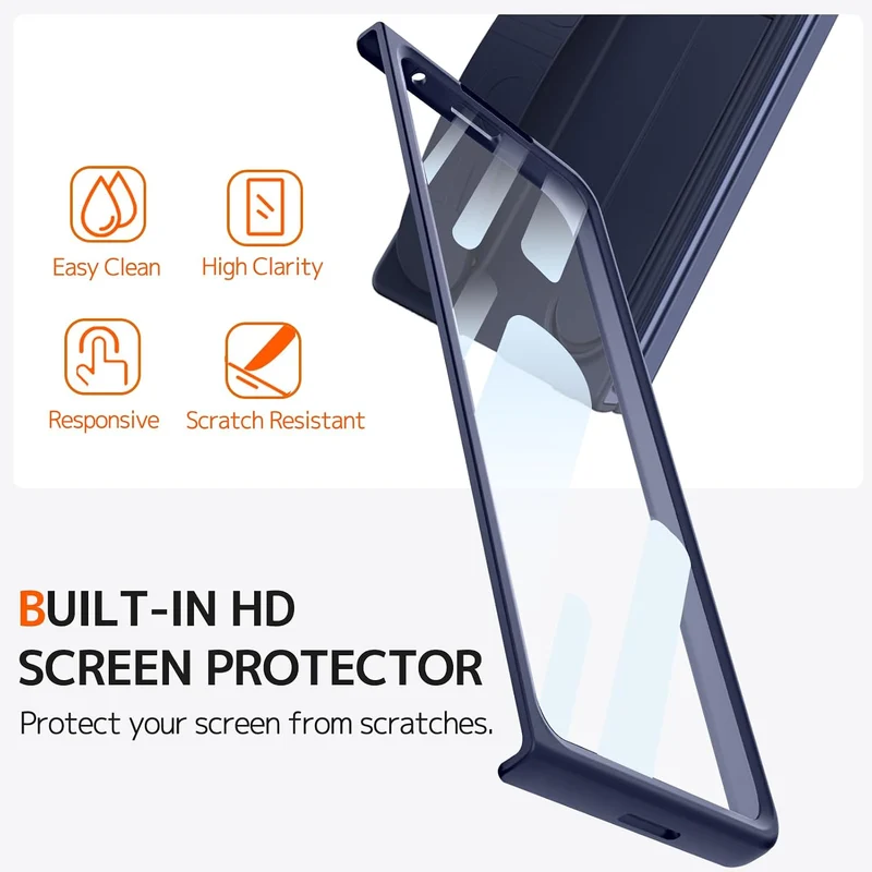NINKI Kompatibel mit Samsung Galaxy Z Fold 5 Hülle mit Armband Samsung z fold 5 Handyhülle mit Ständ