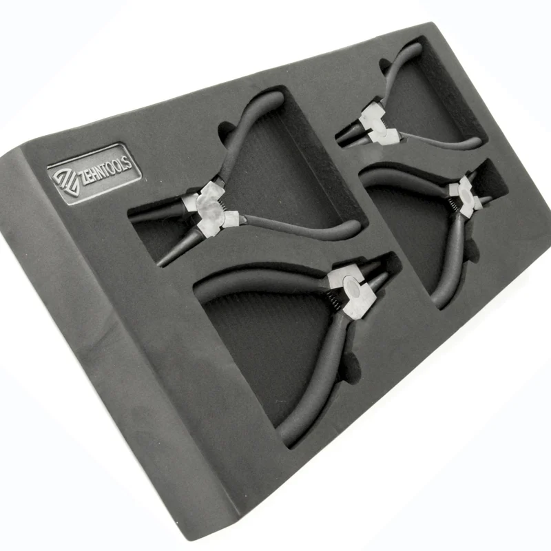 Zehn Tools Sicherungsringzangen-Set in Schaumstoff-Werkzeugkasten, 4-teilig
