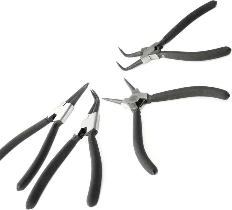 Zehn Tools Sicherungsringzangen-Set in Schaumstoff-Werkzeugkasten, 4-teilig