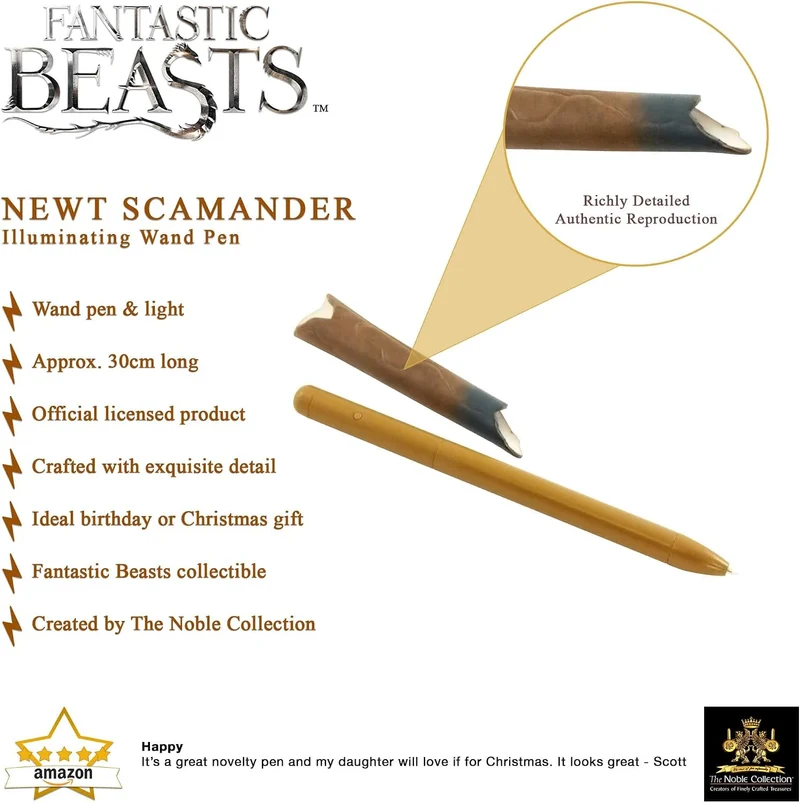 The Noble Collection Newt Zauberstab Illuminating Wand Pen