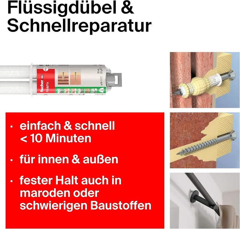 fischer Fill & Fix & 92507 Fix it P AD A 10 ST. Fill & Fix Bundle mit Fix it P AD A 10 ST., Fill & F