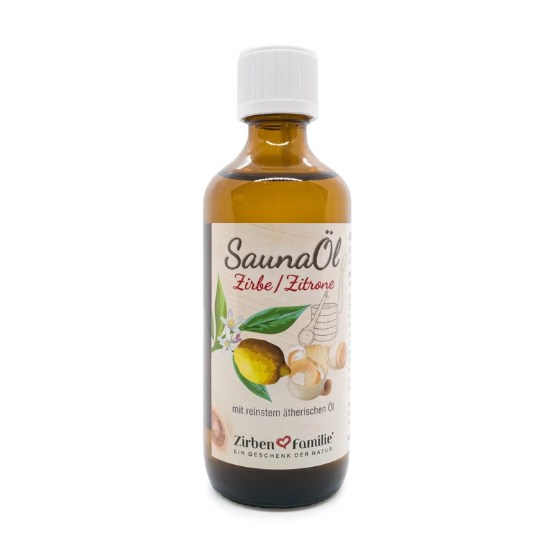 Zirben Familie® Saunaaufguss Zirbe & Zitrone 100ml | Saunaöl aus Zirbelkiefer | Sauna Aufgussmittel
