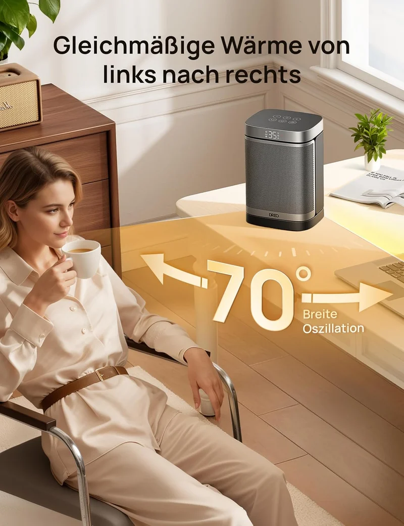 Dreo 1500W Smarte Raumheizungen für den Innenbereich tragbare Heizung, WiFi Alexa & Google Assistant