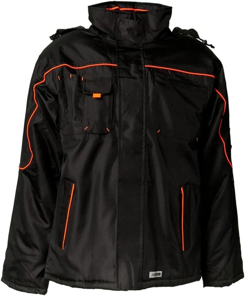 Planam 3535 Wetterjacke, schwarz/orange, XL schwarz/orange XL, schwarz/orange XL