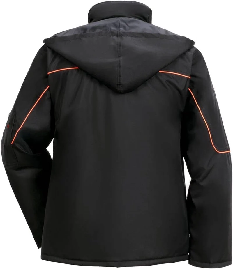 Planam 3535 Wetterjacke, schwarz/orange, XL schwarz/orange XL, schwarz/orange XL