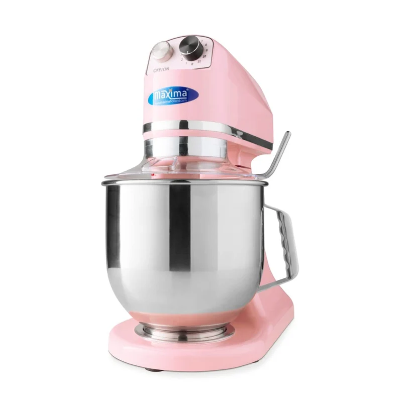 Maxima Gastro Planetenmischer - 7 l - Bis zu 2 kg Teig - Pink