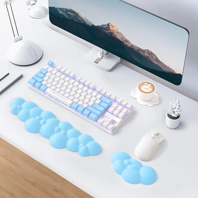 Attack Shark Cloud Handgelenkauflage mit Untersetzer-Set, ergonomische Handballenauflage zur Schmerz