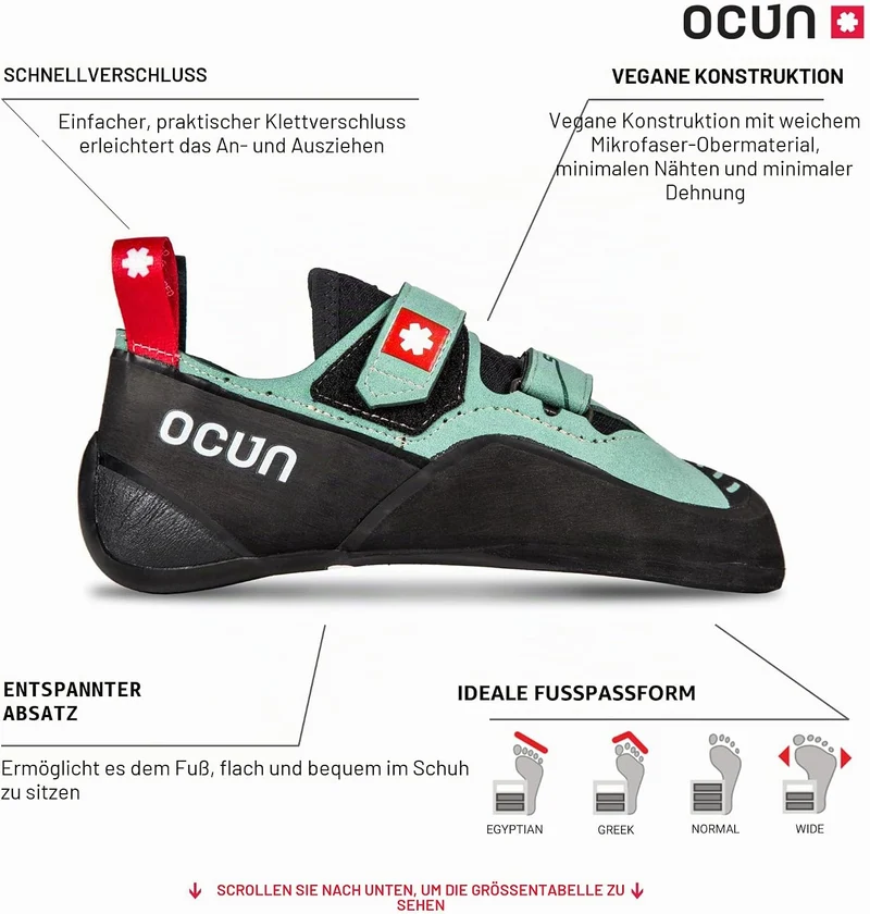 Ocun Herren Striker Qc Ballet Flat 6 Women/5 Men Grüner Malachit, 6 Women/5 Men Grüner Malachit