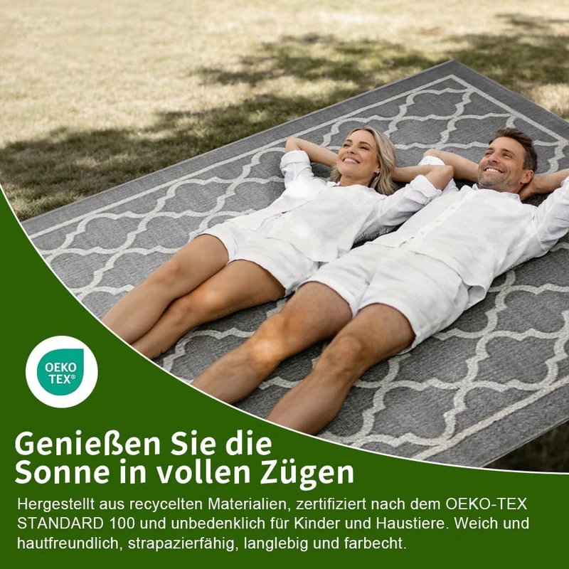 RV MURTS Outdoor Teppich Wetterfest, Leichtgewicht Camping Teppich, Aussenteppich Wasserdichter für