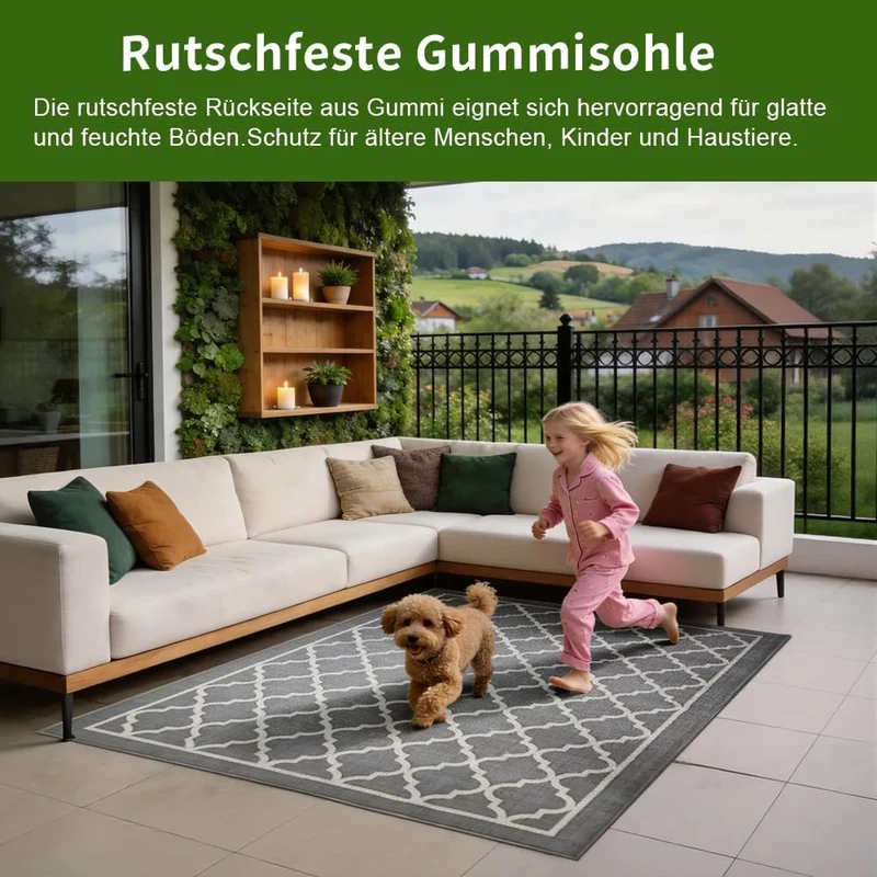 RV MURTS Outdoor Teppich Wetterfest, Leichtgewicht Camping Teppich, Aussenteppich Wasserdichter für