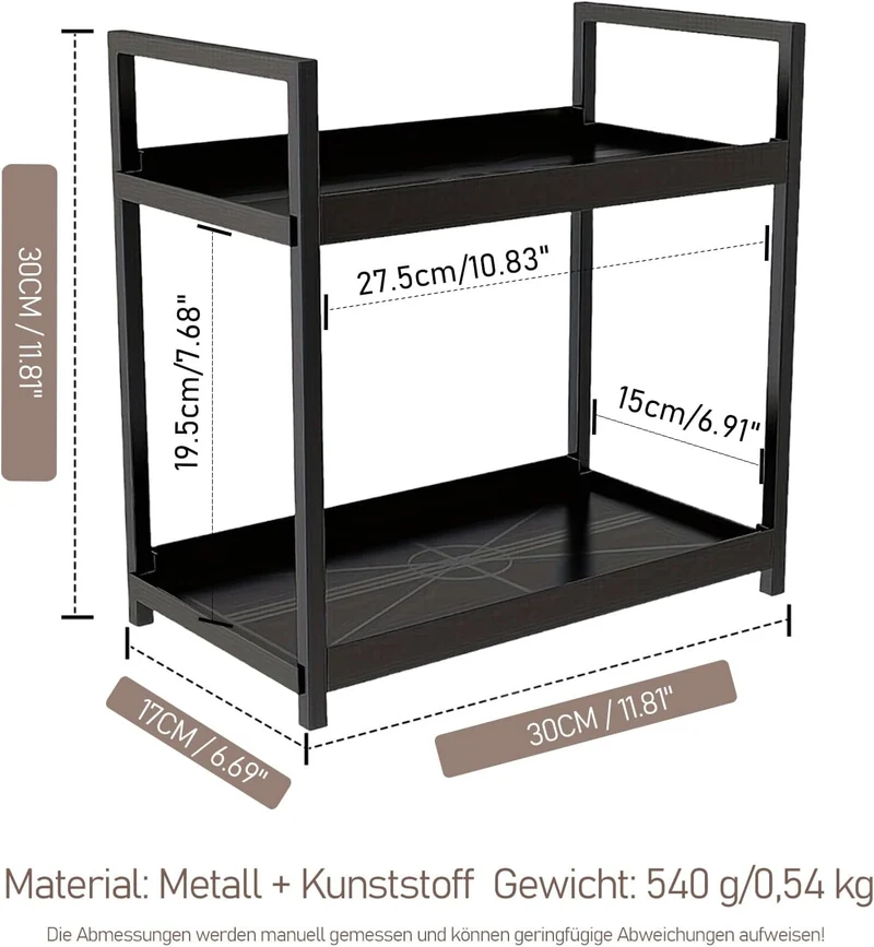 HARLIANGXY Make up Organizer Gross, Kosmetik Organizer Schwarz, Parfüm Aufbewahrung, Skincare Organi