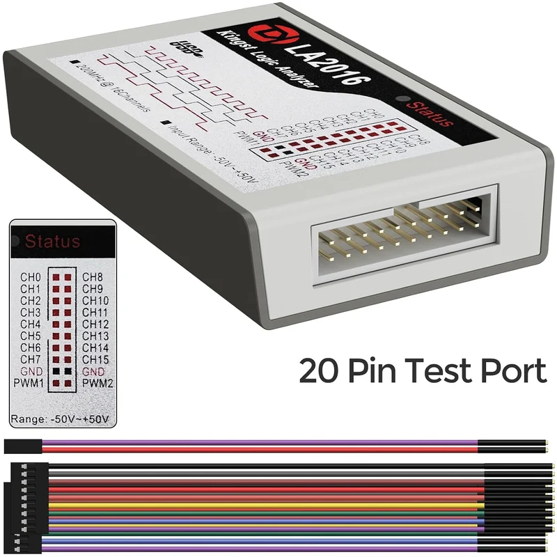 InnoMaker LA2016 USB Logik Analysator volle 16-Kanal 200MHz Abtastrate mit PC Software Handheld Inst