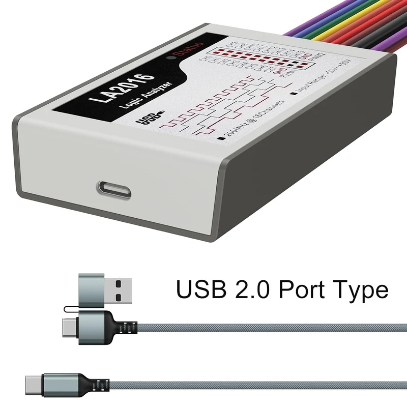 InnoMaker LA2016 USB Logik Analysator volle 16-Kanal 200MHz Abtastrate mit PC Software Handheld Inst