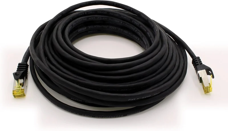 Cat.7 Netzwerkkabel 10m Schwarz 10 Stück Cat7 Ethernetkabel Netzwerk LAN Kabel Rohkabel 10 Gb s SFTP