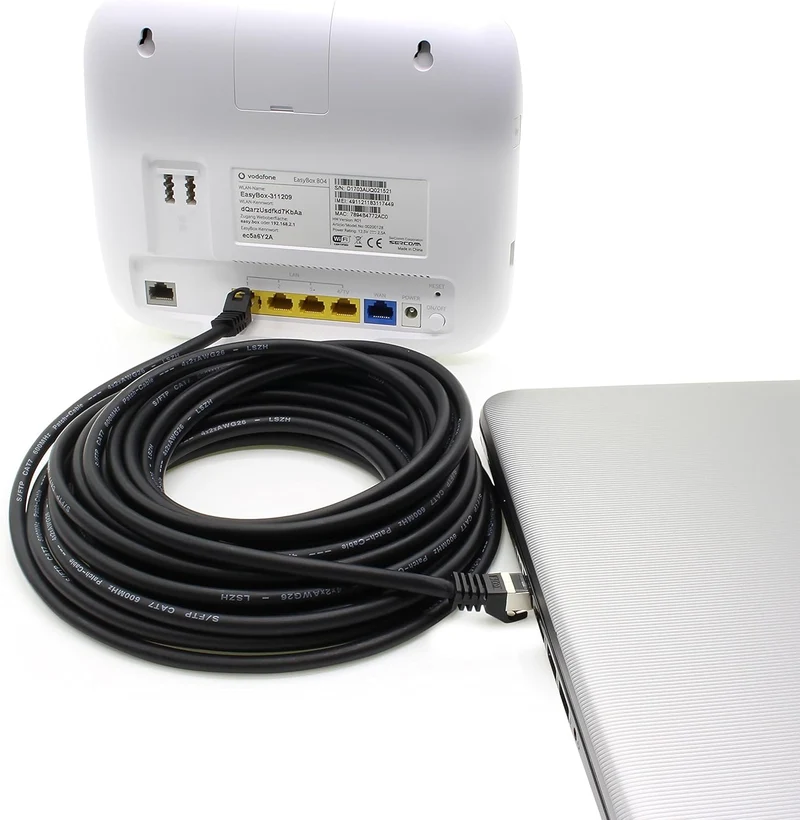 Cat.7 Netzwerkkabel 10m Schwarz 10 Stück Cat7 Ethernetkabel Netzwerk LAN Kabel Rohkabel 10 Gb s SFTP