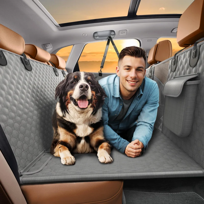 Rücksitzverlängerung für Hunde, robuster Hunde-Autositzbezug für Rücksitz und aggressives Kauen, gro