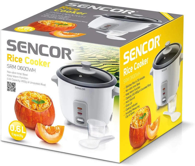 Sencor Reiskocher 1.5L Premium EasyClean – Automatischer Rice Cooker, Funktion zum Warmhalten ohne Ü