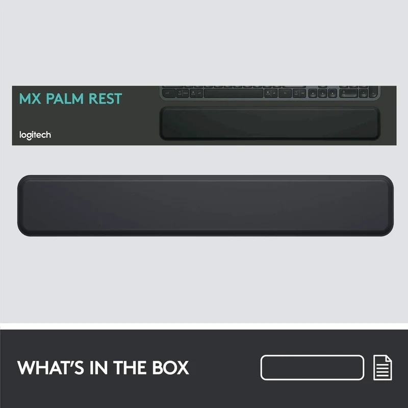 Logitech MX Palm Rest (für MX Keys, Rutschfestes Premium-Material für Komfort bei stundenlangem Tipp