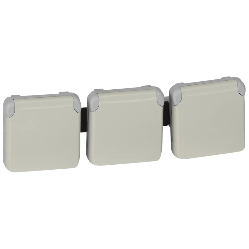 LEGRAND - Prises 3x2P+T horizontal précâblées composable blanc 16 A 250 V LEGRAND PLEXO 069644 - LEG