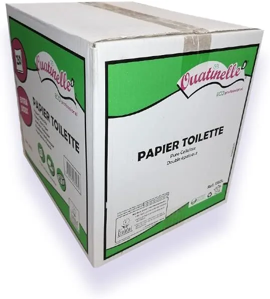 OUATINELLE - Toilettenpapier, glatt gefaltet, I382L, 2-lagig, 17 x 11 cm, Karton 9000 (36 x 250), he