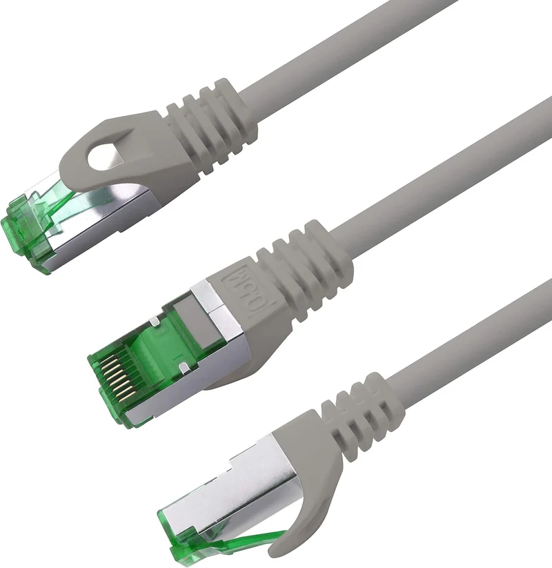 Cat7 Netzwerkkabel 1,5m - Grau - 10 Stück - Cat 7 Ethernetkabel Lankabel Lan 10Gbits Patchkabel Rj45