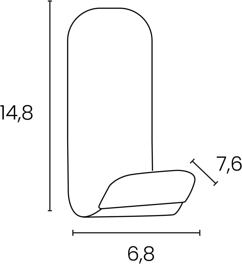 UNILUX magnetischer Garderobenhaken STEELY, weiss, Weiss