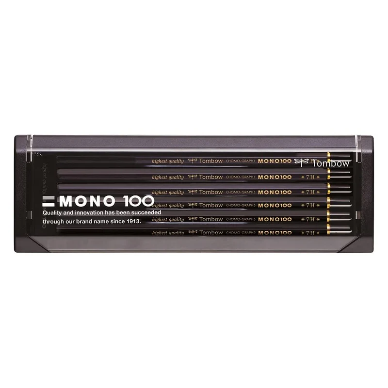 Tombow MONO-100-7H Bleistift Mono 100 Härtegrad 7H, 12-er Set, Härtegrad 7H
